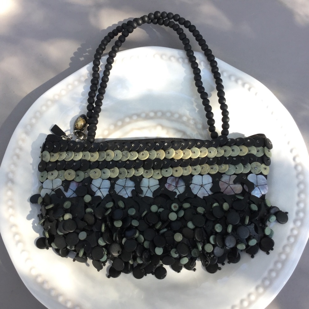 Mido Collection Coconut Shell & Mother Pearl Purse